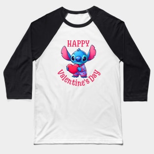 Valentines Day Stitch, Stitch Love Baseball T-Shirt